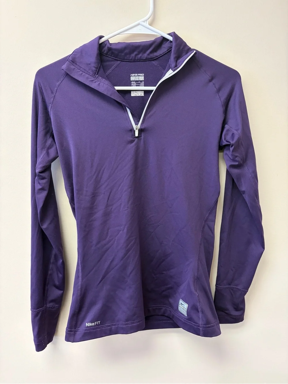 Nike Dri-FIT Purple Quarter-Zip Long Sleeve Top